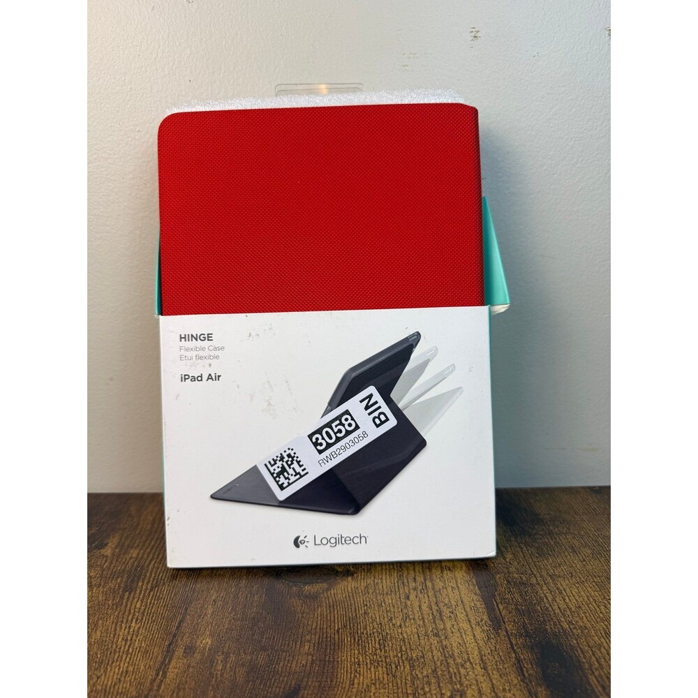 Logitech Hinge Flexible Case Any Angle Stand for iPad Air Red Orange New